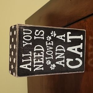 Cat lover sign